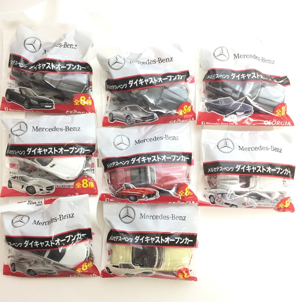 Georgia Mercedes-Benz Die-cast Miniature Car Roadster Full Set of