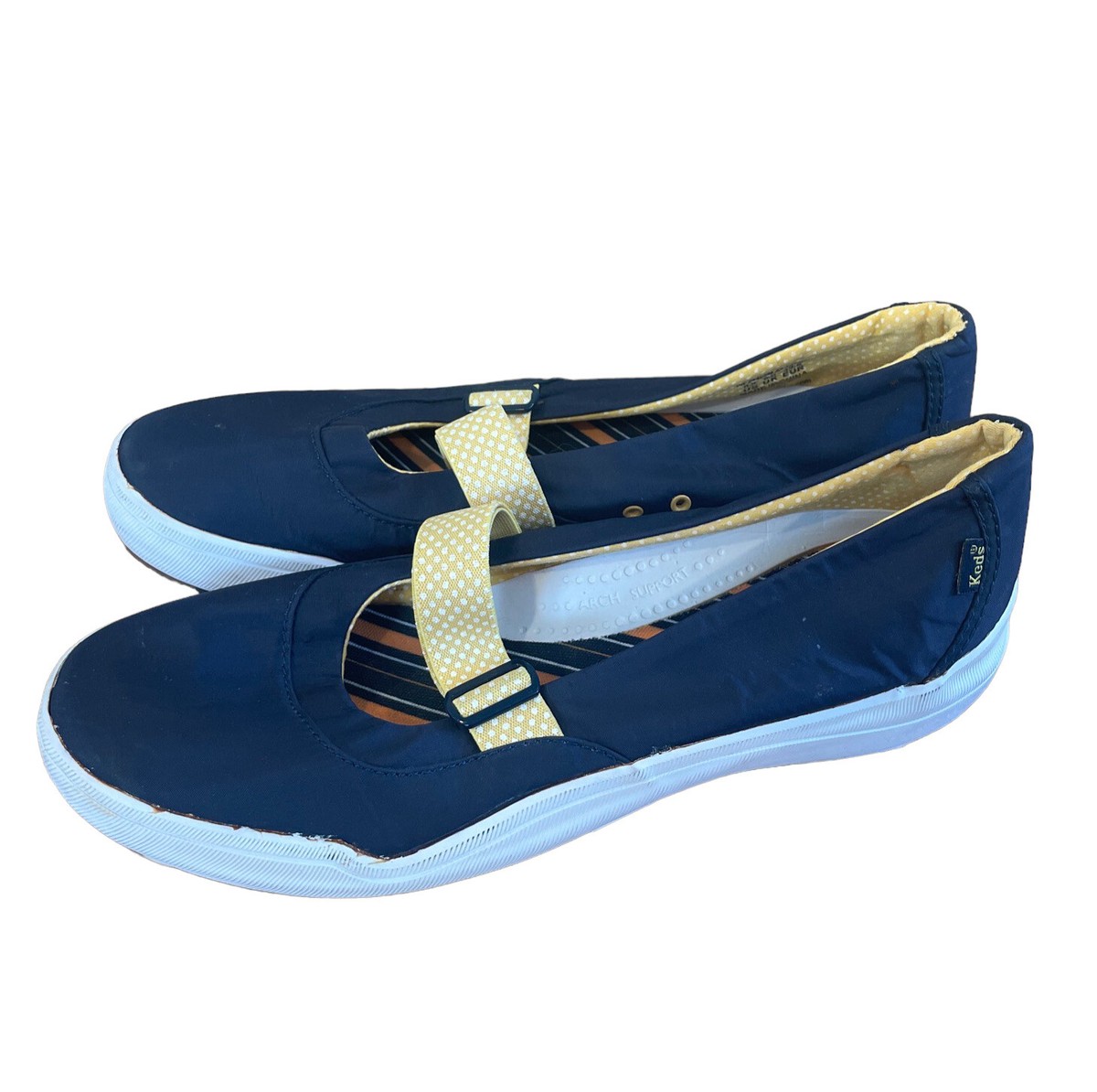 Keds Shoes Sz Mary Jane Fashion Sneaker Hampton Sport Athletic Blue  White