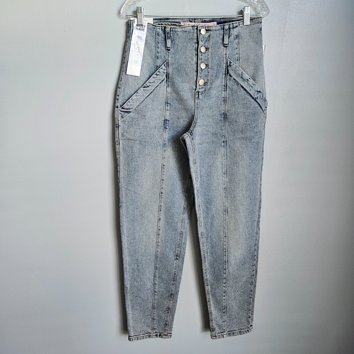 Tinseltown High Rise Button Fly Mom Jeans Size 11 - Main Image