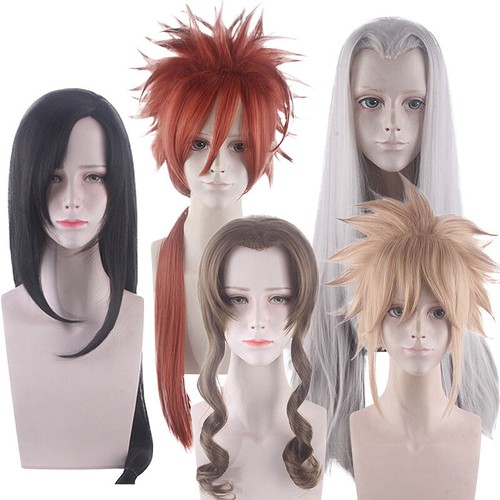 Cosplay Final Fantasy Tifa Reno Aerith Cloud Noctis Wigs Halloween Hairpiece - Picture 2 of 31