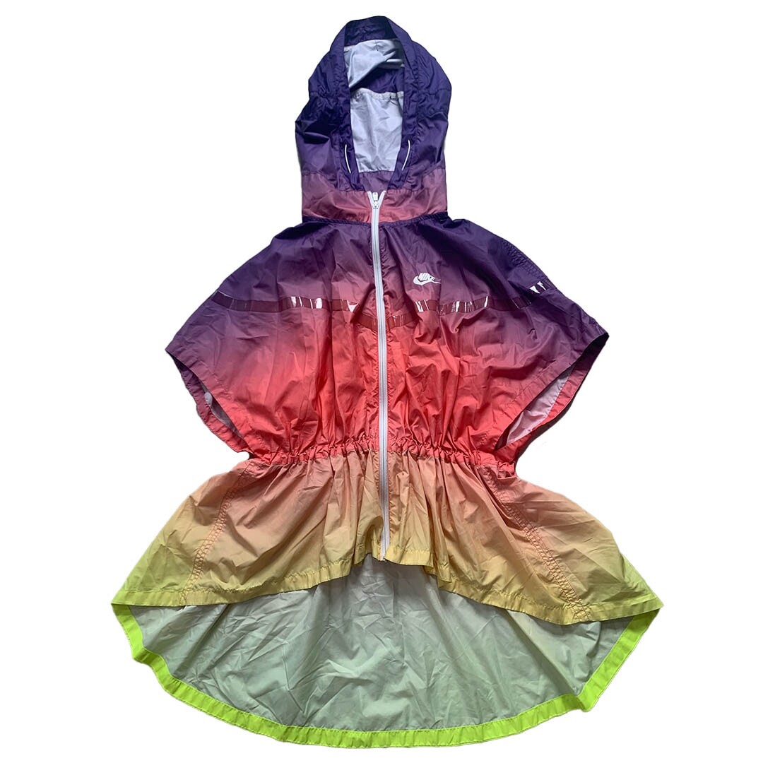 NIKE Rainbow Sunset Rain Resistant Poncho Cape Size XS | eBay