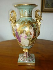 S&eacute;vres/Samson/Stulz Amphorenvase / Prunkvase - Barocke Darstellung - vergoldet