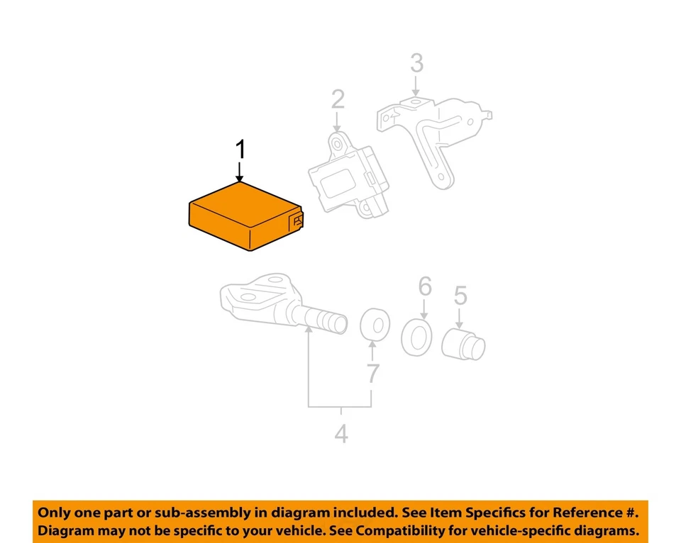 Used Tire Pressure Monitoring System (TPMS) Control Mod fits: 2009 Honda Pilot S - Image 3 of 4