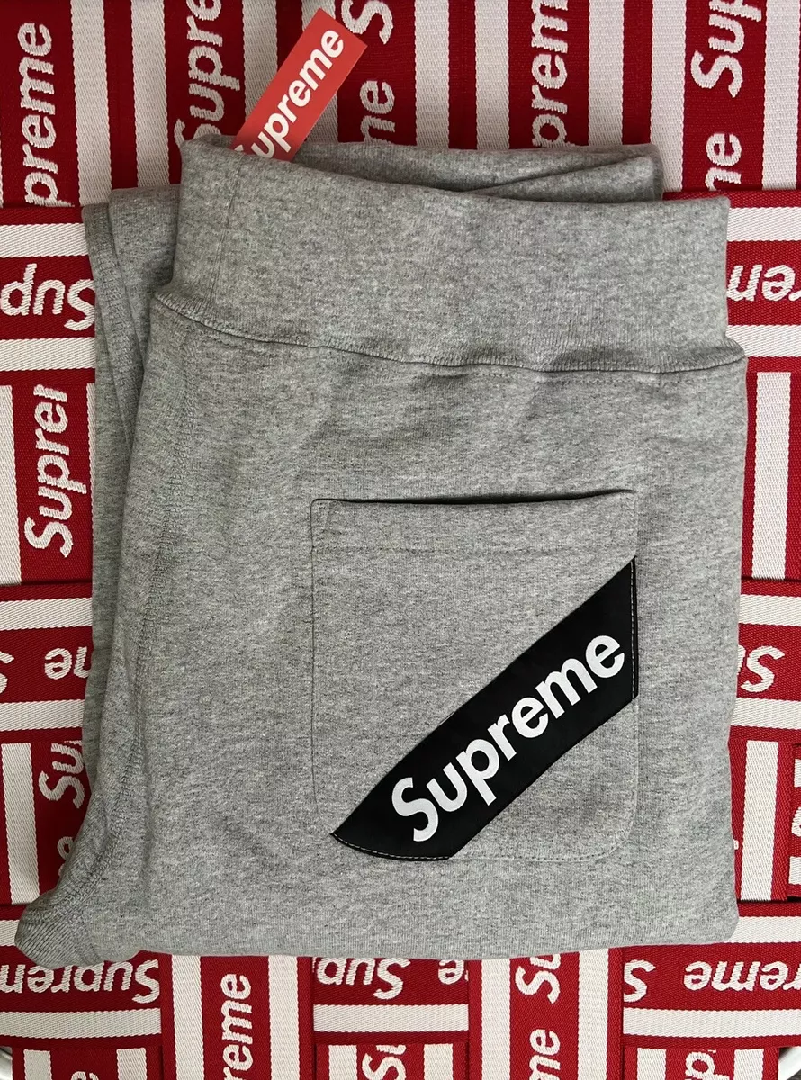 Supreme Corner Label Sweatpant Heather Grey!!!!!SS18!!!!Very Rare!! Size  Small!!