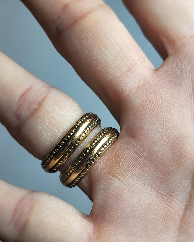 Anillo Bobina Turquesa Bronce Barse Studio Talla 7 Impresionante con Caja Anillo Terciopelo Púrpura Foto 4 de 4