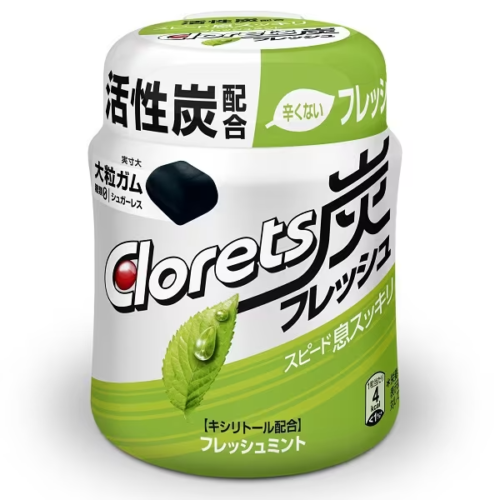 Clorets Gum Charcoal Fresh Mint flavor Bottle type 127g Mondelez Japan Foods - Picture 1 of 4