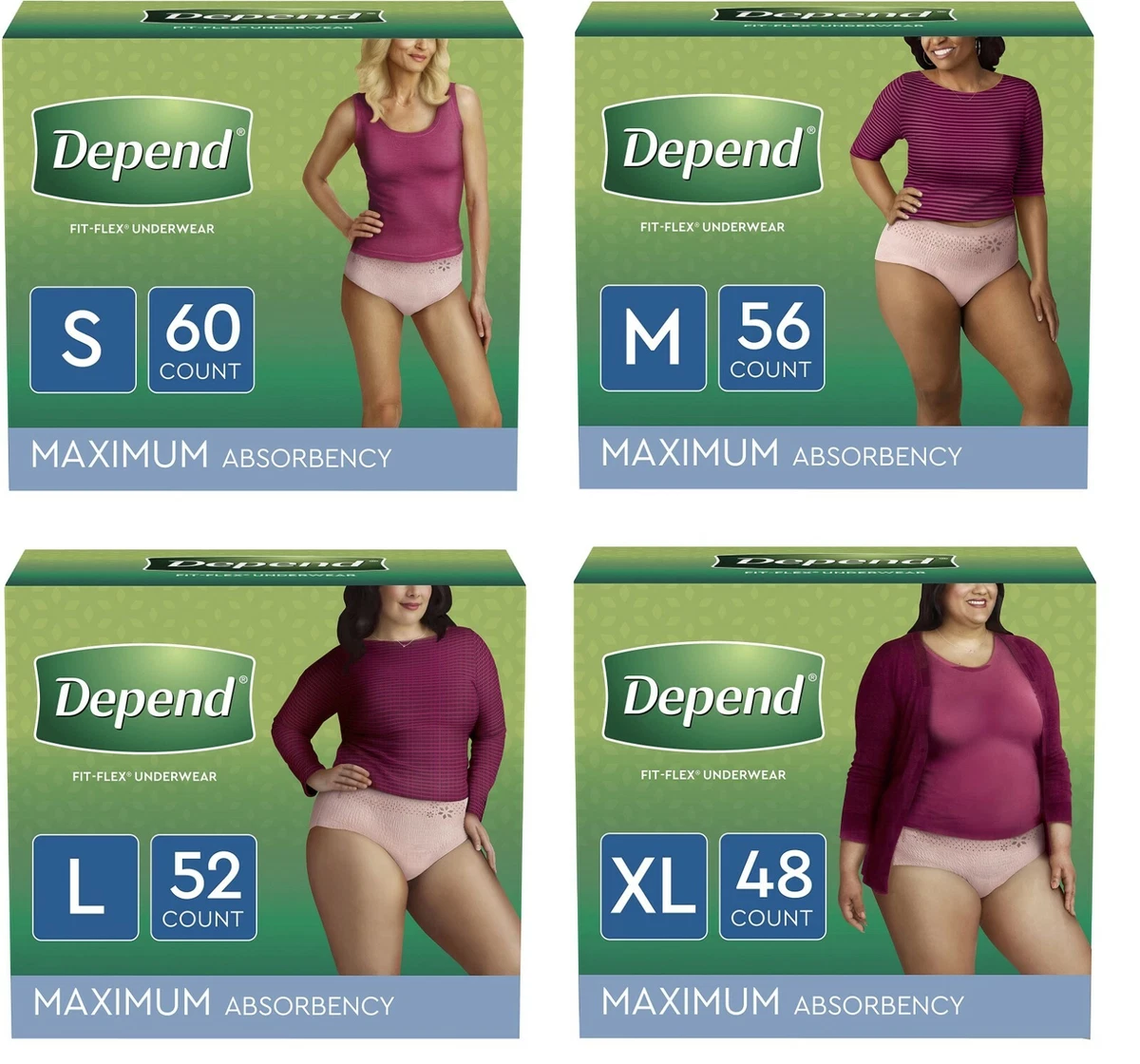 Depend Fit-Flex Underwear for Women Maximum Absorbency S, 19 Count -  , Health & Beauty, Personal Care