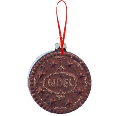 Oreo Cookie Glass Ornament - Dessert Food Santa Marshmallow Chocolate Girl Scout