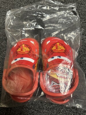 Crocs X Disney Cars Lightning McQueen Clog Toddler size C5, 100% Genuine Crocs