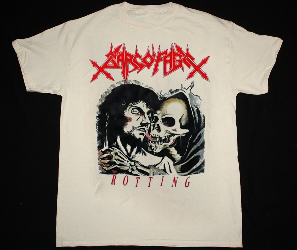 Vtg Sarcofago Band Rotting Heavy Cotton White S-5XL Unisex Shirt