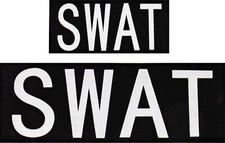 SWAT Hook Patch Removeable Patch for Officer Vests Jackets Bags (Small or Large)