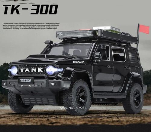 1:24 TANK 300 Modified Version Diecast Car Model With Sound Light Kids Toy Gift - Picture 4 of 14