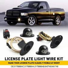 License Plate Light & Socket Wire Harness Kit Fits For 1994-2001 Dodge Ram 1500