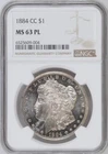 1884-CC Morgan Dollar NGC MS63PL PQ PQ PQ!