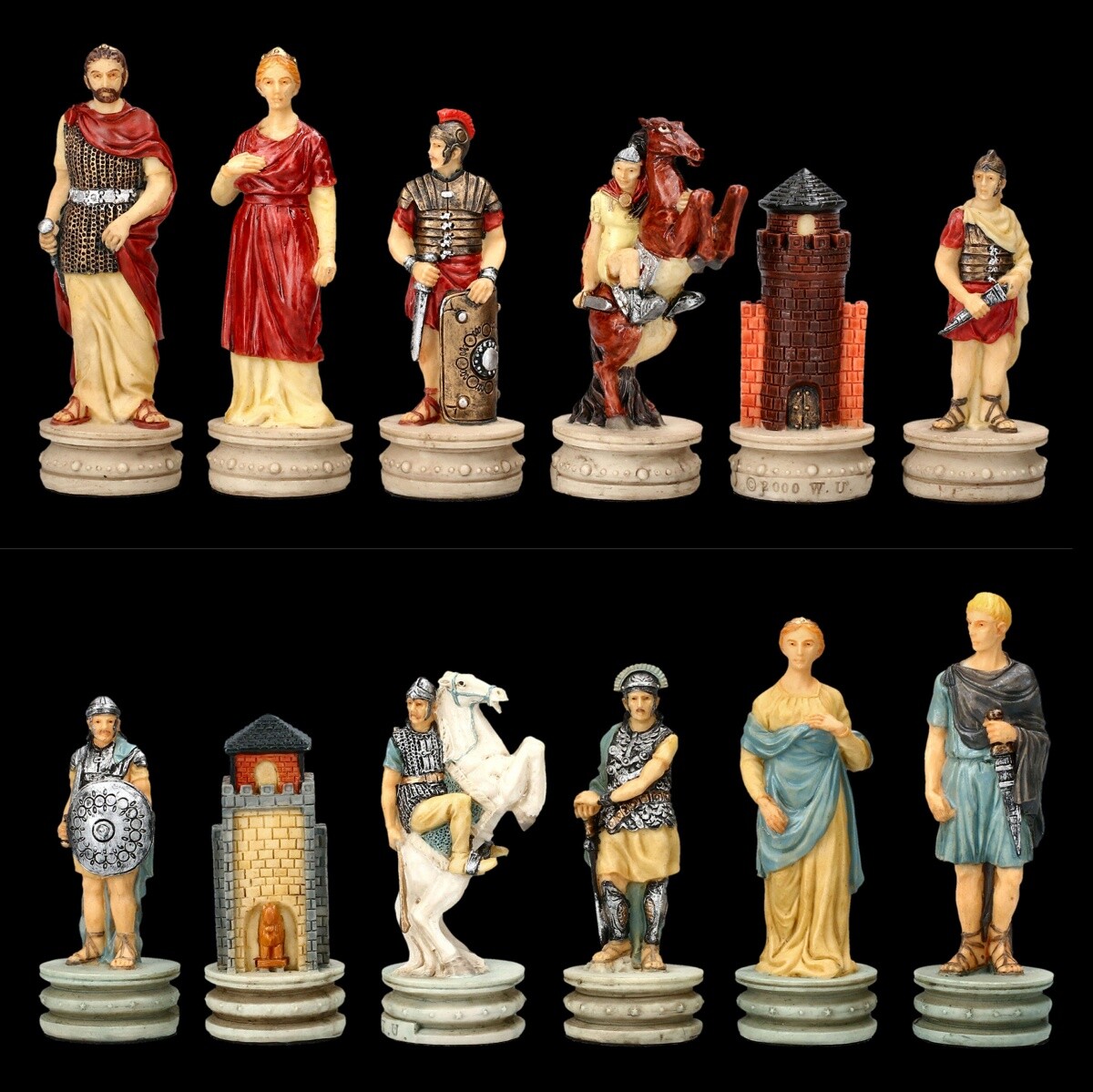 Chess Pieces Set - Romans vs. Greeks | Mythology Chess Figures