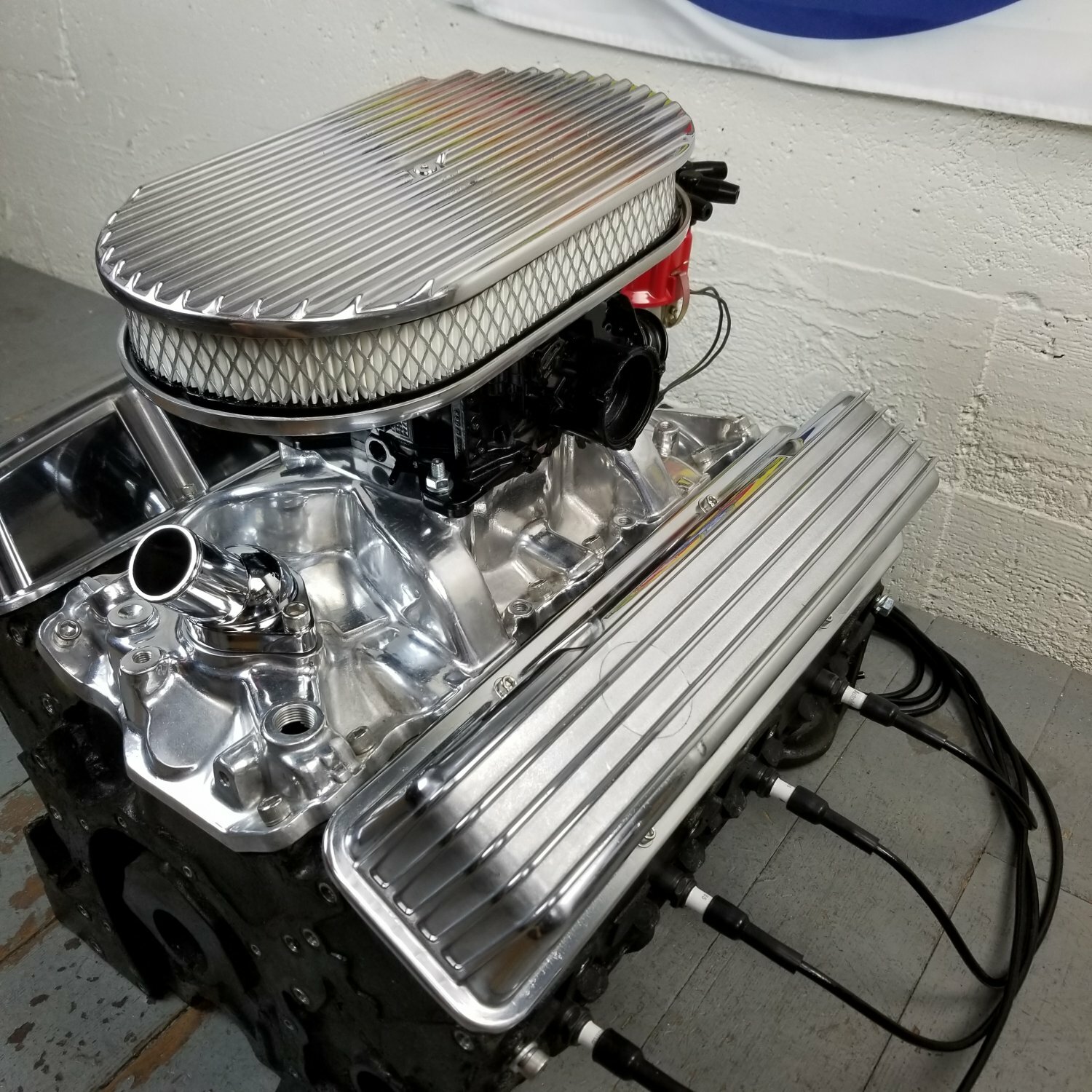 SB Chevy 15 Finned AC Tall Engine Valve Covers Dress Up Kit L48 327 SBC 350 V8 eBay