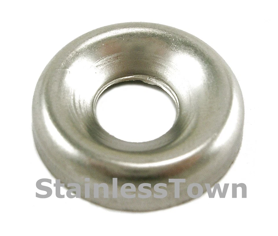 STAINLESSTOWN Stainless Steel Finishing/Cup Washers # 4 Pack of 100