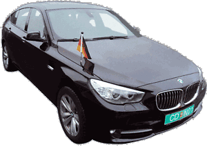 Z-Mount Diplomat Car Flag Pole in Steel with flag - Bild 1 von 4