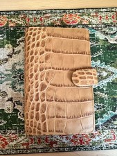 Filofax Personal Classic Croc Organizer Planner Diary Fawn Leather