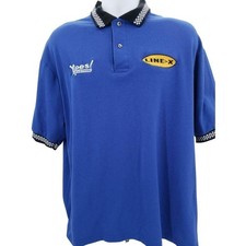 Jerzees Men's XL Blue Yipes Auto Glass Line-X Logo Polo Shirt