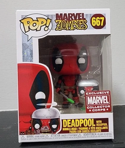 Deadpool with Headpool Funko Pop Marvel Zombies 667 Collector Corps Exclusive