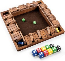 ropoda Shut The Box Game, Upgraded 12 Numbers Wooden Board Games for Vintage