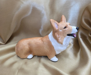 VTG Ron Hevener Pembroke  Limited Edition Welsh Corgi Handmade Figurine Signed #