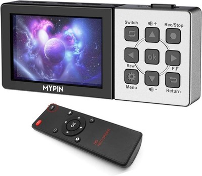 1080P@60fps Capture Card with 3.5 Inch LCD and Remote Control HDMI VideoRecorder