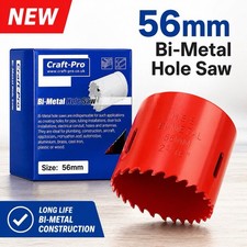 Craft-Pro 56mm Bi-Metal Hole Saw HSS Cutter Wood Metal Plastic