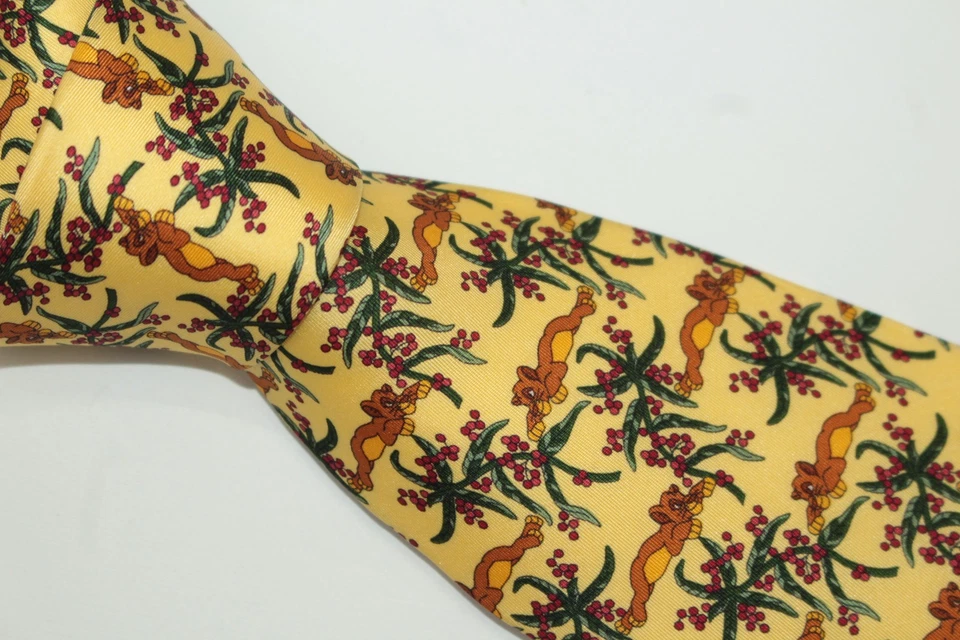 Corbata de seda DISNEY SIMBA EL REY LEÓN Hecha en Francia F83761 Foto 3 de 4