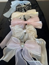 Handmade COQUETTE Romantic BOW French Hair Barrettes Set of 6