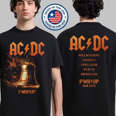 ACDC PWR Up Australia 2025 Hells Bells Lightning Unisex T-Shirt