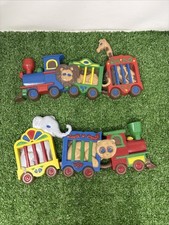 VTG 1991 Burwood Products Circus Train 3D Wall Decor 3109-1 3109-2 Fast Ship