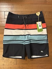 New QuickSilver Everyday Stripe Board Shorts Size 27 Youth NWT