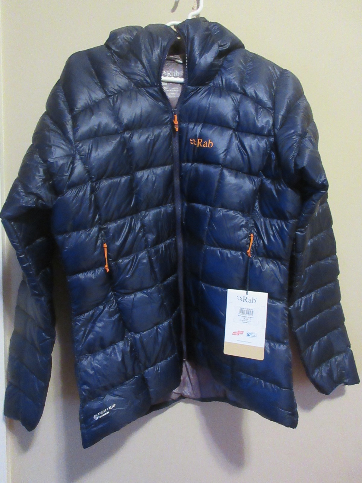 Womens New Rab Mythic Alpine Jacket Hoody Size Medium Patriot Blue