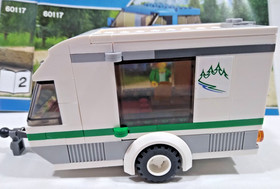 🔥Lego City 60117 Van and Caravan 100% Complete w/ Minifigures and Instructions