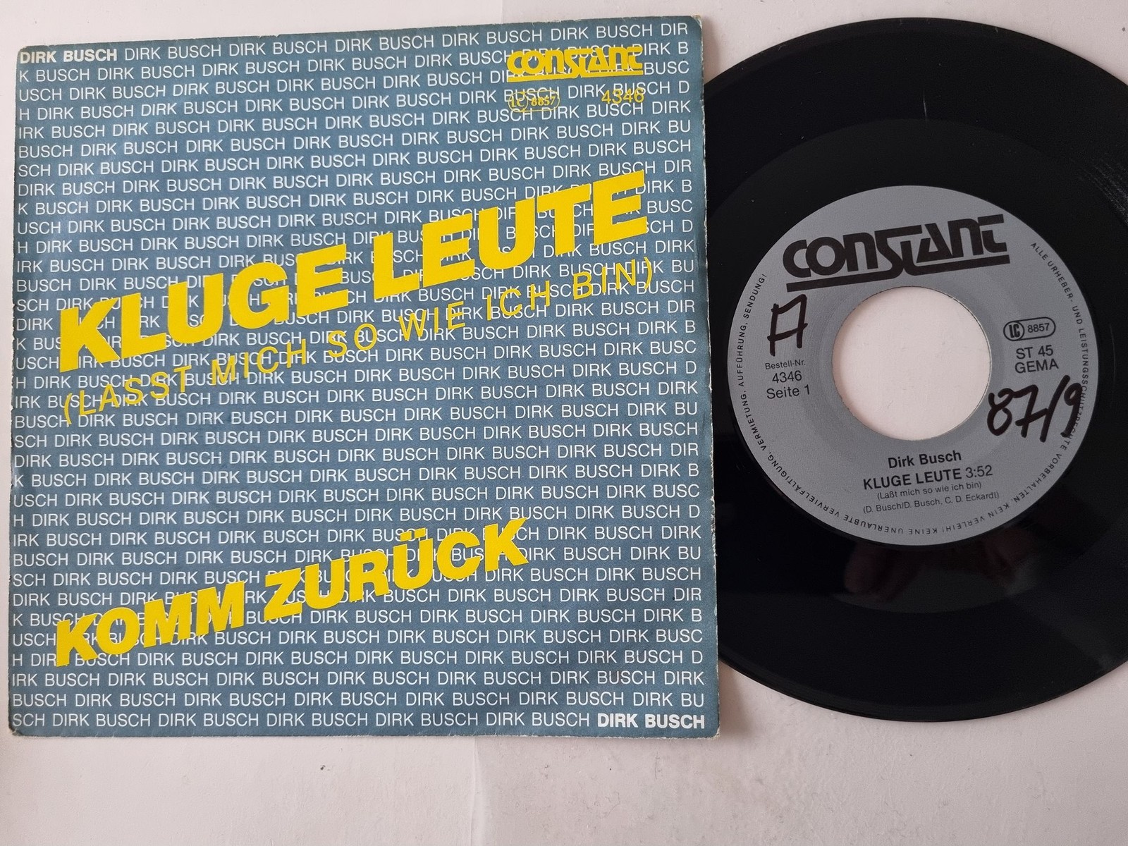 Dirk Busch - Kluge Leute 7'' Vinyl Germany