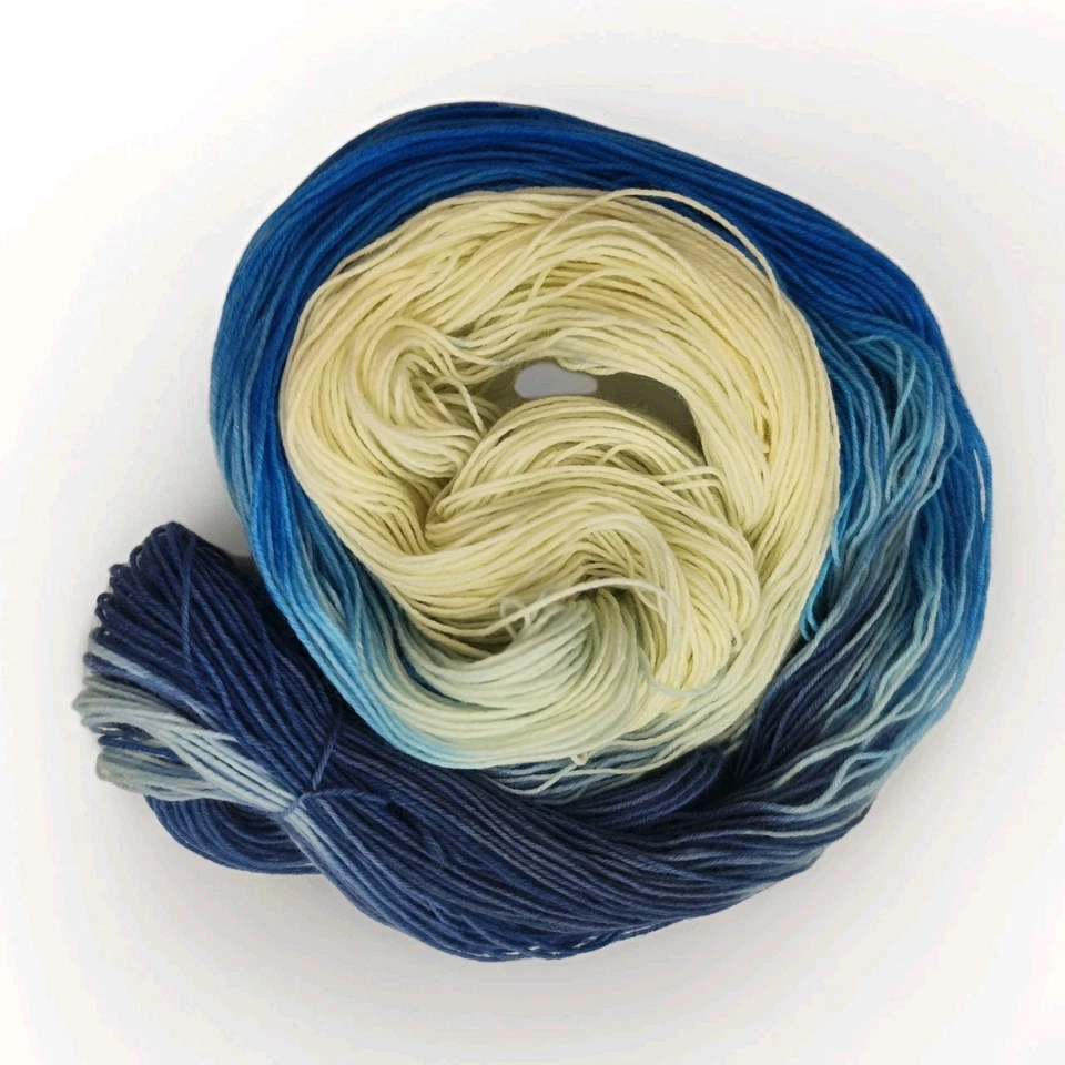 Handgefärbte Wolle 100g Nordsee weich Strickgarn Wolle 75/25 Unikat Strickwolle - Bild 3 von 4