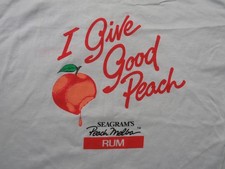 Camiseta De Colección Seagram's Peach Melbo Ron I give Good Sportswear Drinking Bar EE. UU. XL