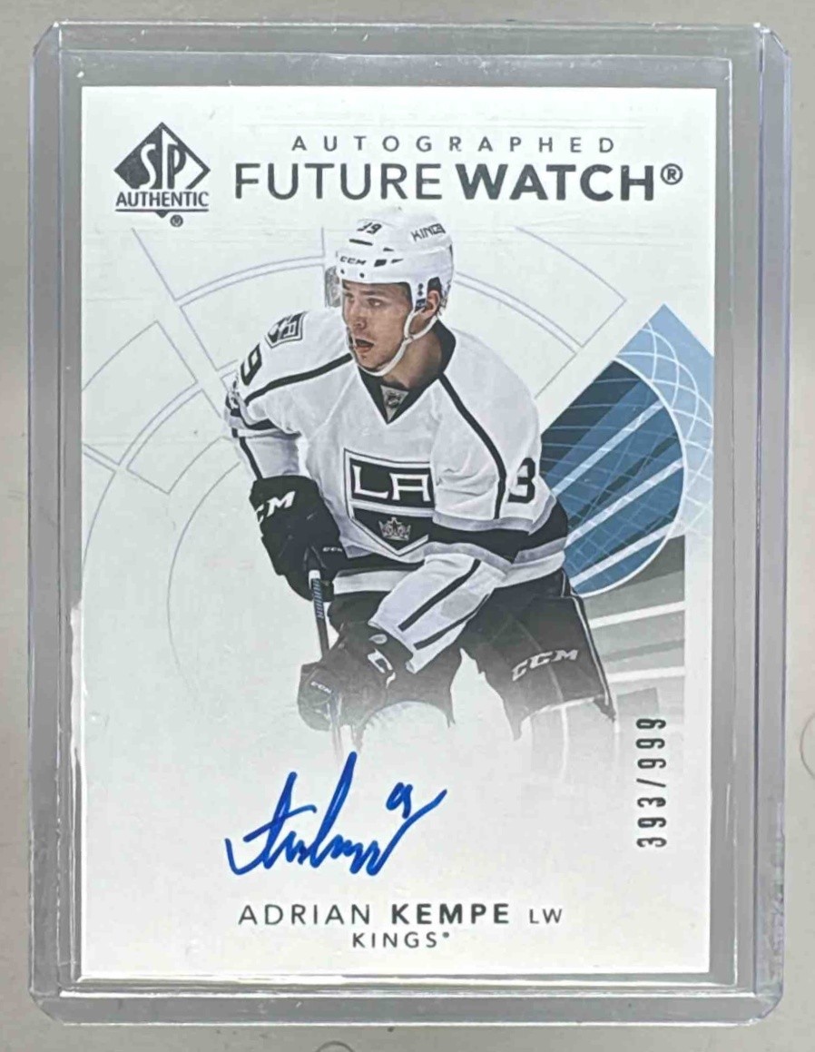 Adrian Kempe 2017 SP Authentic #118 Rookie RC Future Watch Auto /999
