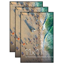 Americanflat 11x17 Front-Loading Picture Frame, Shatter-Resistant Glass - Set of