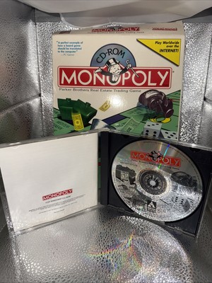 Monopoly CD-ROM (PC, 1995) Big Box Game, Manual And Box Only