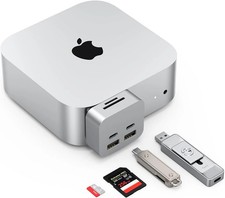 Expansion Dock For Mac Mini M4 6 Port USB C Hub Dual 10Gbps Adapter SD TF Reader