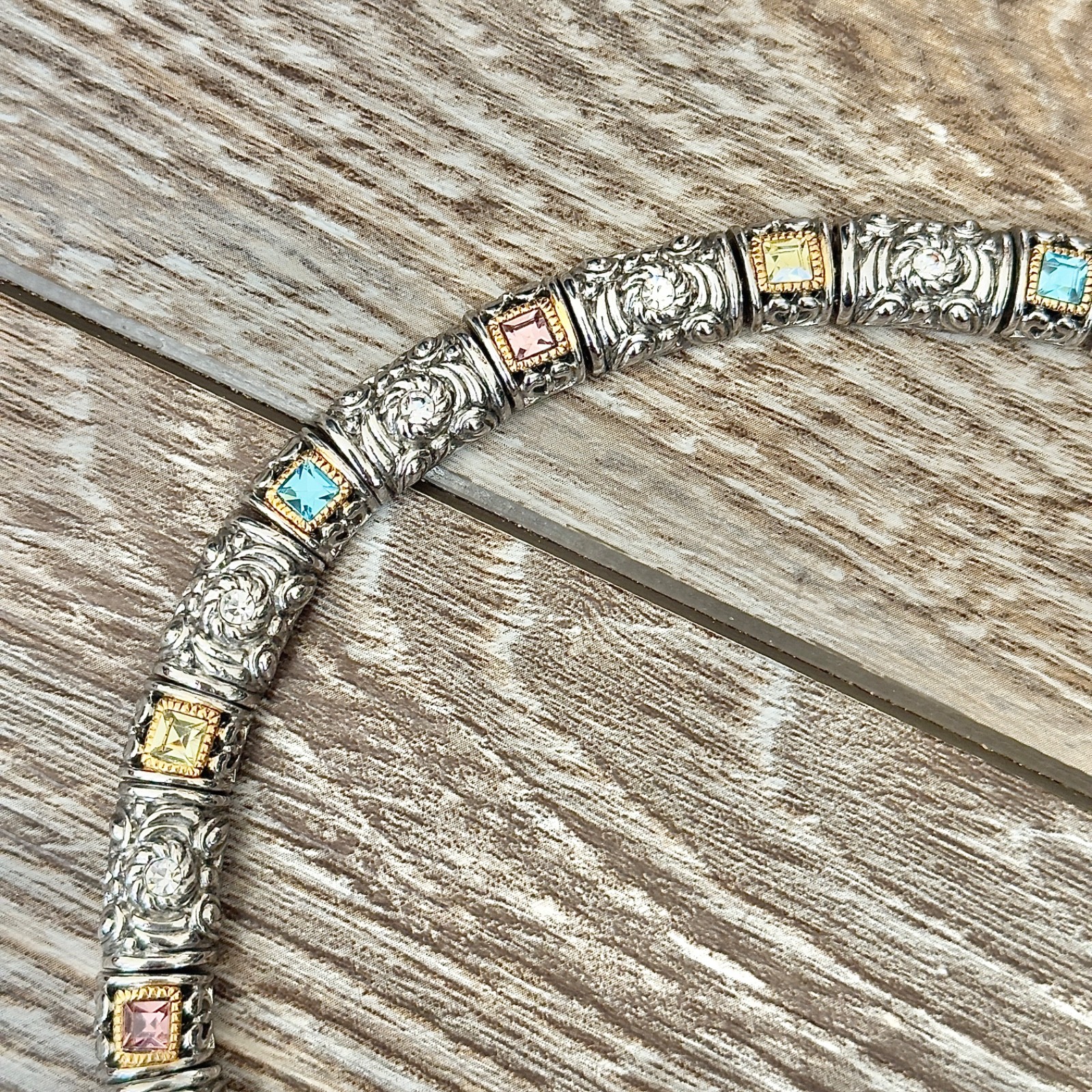 Ornate Multicolor Rhinestone Statement Choker Nec… - image 5