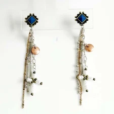 Free People Cross Tassel Long Drop Earrings Retro Women Party Vacation Jewelry
