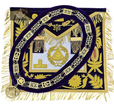 Masonic Regalia DEPUTY GRAND MASTER Apron, Chain Collar