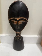 Hand Carved Wooden Ashanti Akua Ba African Fertility Doll Sculpture