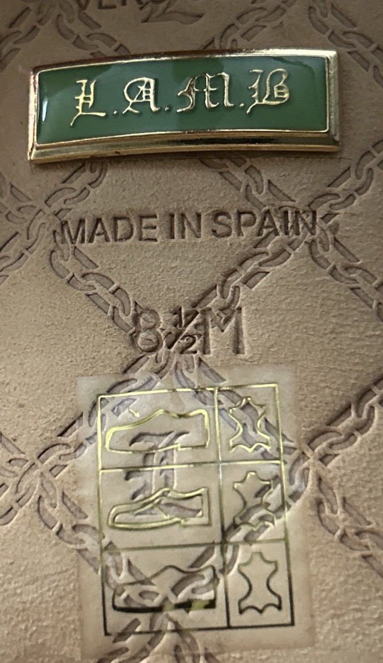 L.A.M.B. Gwen Stefani Metallic Gold Silver Ribbed Peep Toe Heels 8.5M Spain