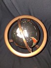 Semi-Precious Gemstone Inlaid 13” H World Globe with Compass in Copper Stand — photo 3