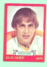 (1) GILLES GILBERT 1973-74 O-PEE-CHEE # 74 BRUINS ROOKIE EX/EX+  CARD (N6051). rookie card picture